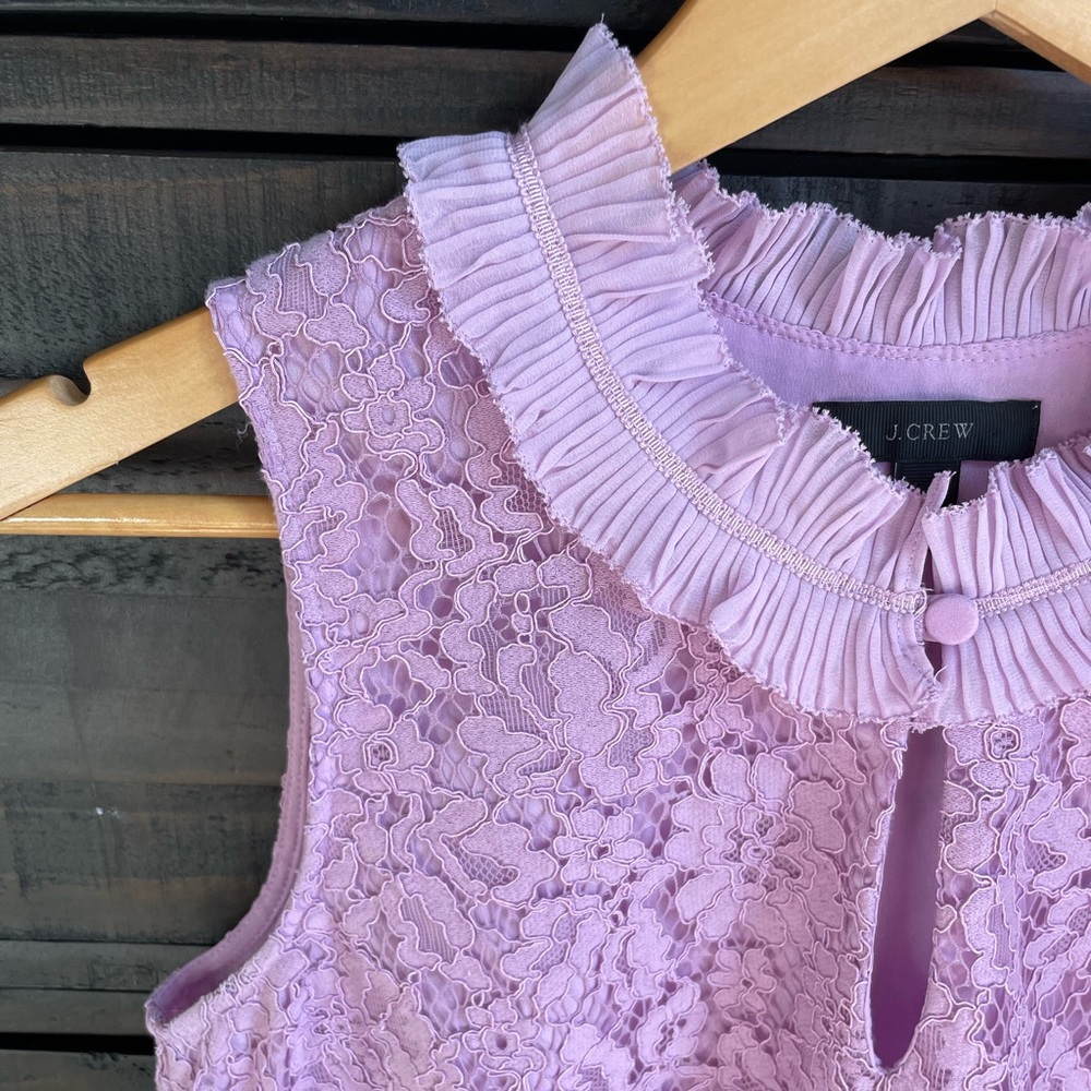 J. Crew Lace Ruffle Top - Picture 5 of 6